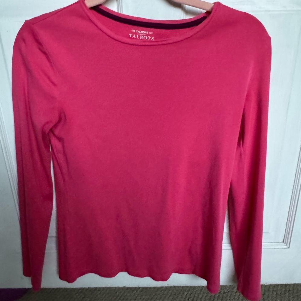 Talbots Vibrant Pink Long Sleeve Tee